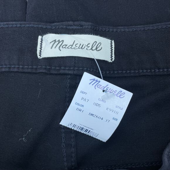 Madewell 10" High Rise Distressed Cropped Jegging Jeans Black Size 37 - Picture 11 of 12